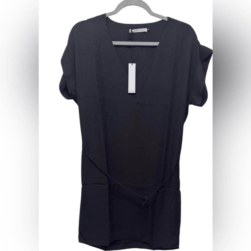 NWT Three Eight Revolve Ruby Shoulder Drop Navy Semi Sheer Dress Small